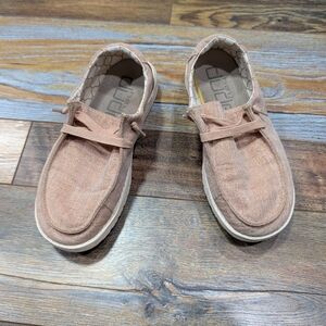 Hey Dude Wendy Metallic Rose Gold Sparkle Slip-on Size 6